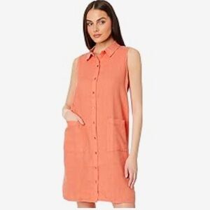 Eileen Fisher Organic Linen Sleeveless Dress Petite Small